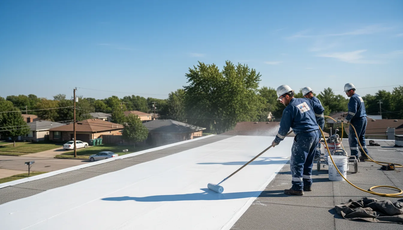 Commercial roof coating in Webb, IA near me